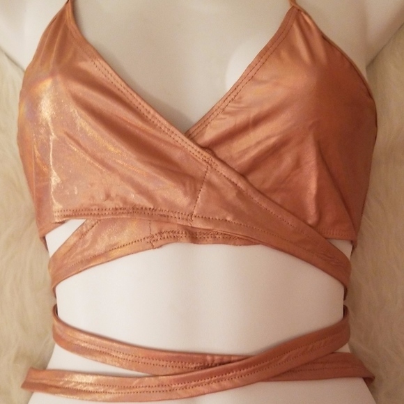 Tops - Metallic Festival Wrap Around Top Size Medium